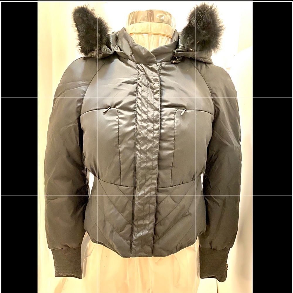 COPY - BEBE / Hooded Puffer Jacket w/fur